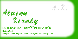 alvian kiraly business card